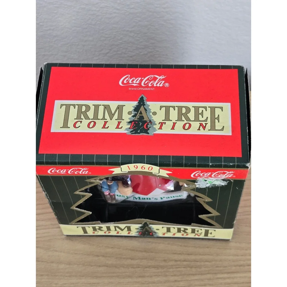 Coca-Cola Trim A Tree 1960 Busy Man's Pause Santa Ornament Haddon Sundblom